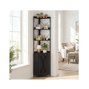 Corner Shelf With Storage 180Cm Tall Corner Cabinet Black