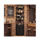 Corner Shelf With Storage 180Cm Tall Corner Cabinet Black
