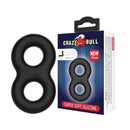 Crazy Bull Double Donut Cock And Ball Ring Black