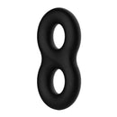 Crazy Bull Double Donut Cock And Ball Ring Black