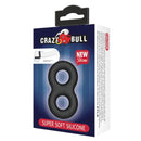 Crazy Bull Double Donut Cock And Ball Ring Black