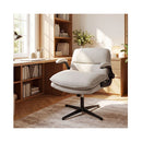 Criss Cross Chair with Flip up Arms and Adjustable Height Beige