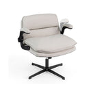 Criss Cross Chair with Flip up Arms and Adjustable Height Beige