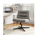 Criss Cross Legged Chair No Wheels Armless Home Office Desk Chair Grey