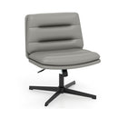 Criss Cross Legged Chair No Wheels Armless Home Office Desk Chair Grey