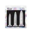 Crystal 3Pc Trainer Kit Glass Anal Plugs Set Of 3 Sizes Clear