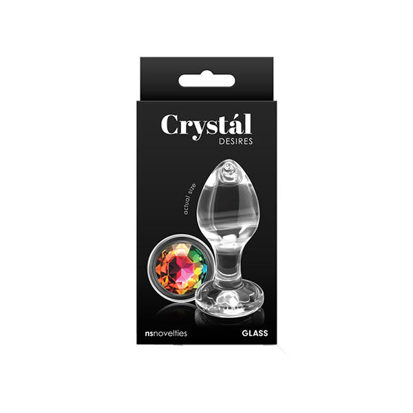 Crystal Desires Butt Plug With Rainbow Gem Base