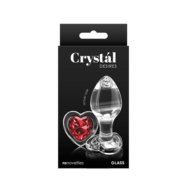 Crystal Desires Butt Plug With Red Heart Gem Base