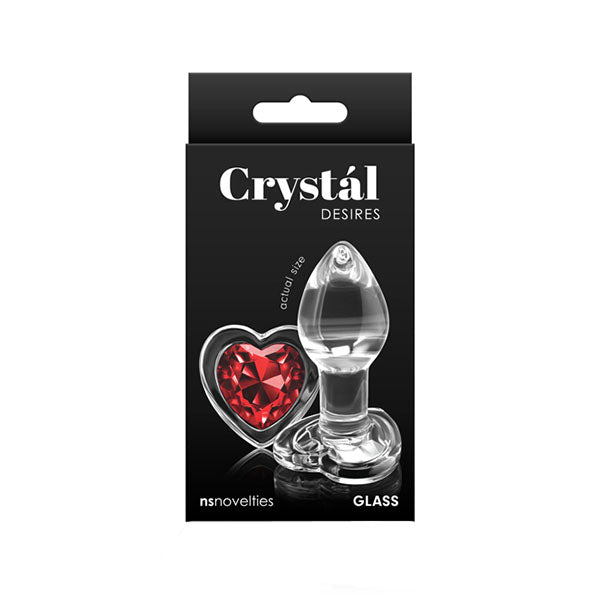 Crystal Desires Butt Plug With Red Heart Gem Base