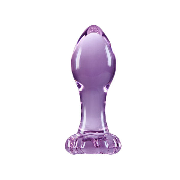Crystal Flower Glass Butt Plug