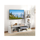 Cube Tv Stand Up To 50 Inches With L Shaped Storage Shelves White