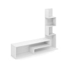 Cube Tv Stand Up To 50 Inches With L Shaped Storage Shelves White