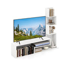 Cube Tv Stand Up To 50 Inches With L Shaped Storage Shelves White