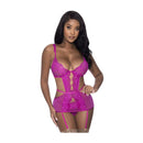 Cutout Dress And G String Set Raspberry