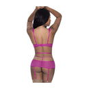 Cutout Dress And G String Set Raspberry