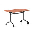 Cyclone Flip Top Table 1200 X 600Mm Cherry Top Black All Over Base