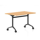 Cyclone Flip Top Table 1500 X 750Mm Beech Top All Black Base