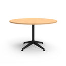 Cyclone Round Meeting Table 1200Mm Diameter Beech Top Black Base