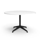 Cyclone Round Meeting Table 1200Mm Diameter White Top All Black Base