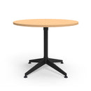 Cyclone Round Meeting Table 900Mm Diameter Beech Top All Black Base