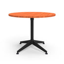 Cyclone Round Meeting Table 900Mm Diameter Cherry Top All Black Base
