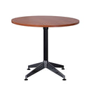 Cyclone Round Meeting Table 900Mm Diameter Cherry Top Black Base