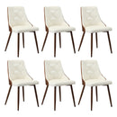 Dining Chairs Kitchen Lounge PU Leather x6 White