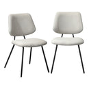2x Dining Chair Vintage Retro Polyester White