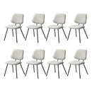 8x Dining Chair Vintage Retro Polyester Padded White