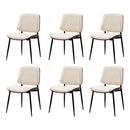 6x Dining Chairs PU Leather Wood Frame Metal Legs White