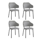 4x Dining Chairs Tub Fabric Grey&Black
