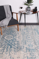 Tamarind Brook Ivory Blue Rug