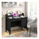 120Cm Computer Desk With 4 Storage Drawers And Hutch For Home Office