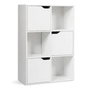 Display Shelf With 3 Open Compartments And 3 Closed Compartments