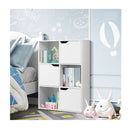 Display Shelf With 3 Open Compartments And 3 Closed Compartments