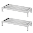 60x25cm Dunnage Rack 2-Pack Stainless Steel Kitchen Floor Stand