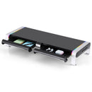 RGB Monitor Stand with USB Hub Desk Organiser Charging Stand Computer Stand Black