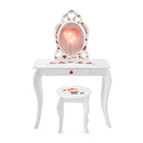 Children Dressing Table With Removable Mirror And Storage Drawer