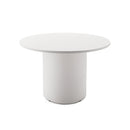 Drum Base Table 1200Mm Dia X 730Mm H Natural White Top White Base