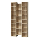 Bookshelf Display Shelf CD DVD Storage Media Rack Natural