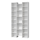 Bookshelf Display Shelf CD DVD Storage Media Rack White