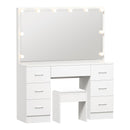 Dressing Table Large LED Mirror White