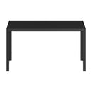 140cm Rectangular Dining Table with Metal Leg Black