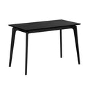 Wooden Dining Table 120cm Rectangular 4 Seater Black