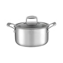 4.5L 24cm Stainless Steel Dutch Oven Pot with Lid and Stay-Cool Handle