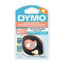 Dymo Letratag Paper 12Mm X 4M White Pack Of 2