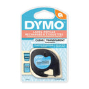 Dymo Lt Label Refill Tape Plastic 12Mm X 4M Clear