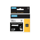 Dymo Rhino Black On White 6Mm Label Tape