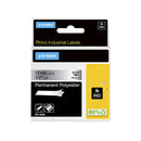 Dymo Rhino 19Mm Label Permanent Polyester Metallised Black
