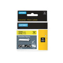 Dymo Rhino Label Flex Nylon 12Mm Black On Yellow